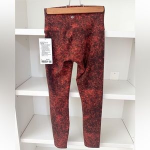 Red Lululemon leggings